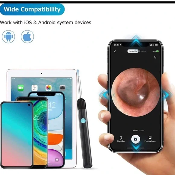 Ear Wax Removal, Ear Cleaner Camera with 1080P, 6 Ear Pick, 8 Pcs Ear Set White - Picture 4 of 8